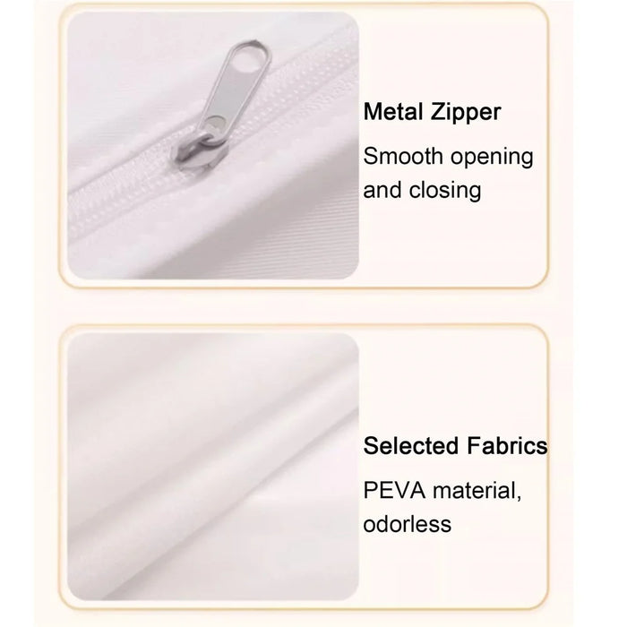 Clothes Garment Cover 60 x 60 x 120cm Hanging Dust Bag For Wardrobe Storage Clear Window - 7