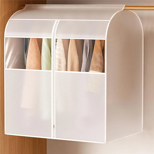 Clothes Garment Cover 80 x 60 x 90cm Hanging Dust Bag For Wardrobe Storage Clear Window - 1