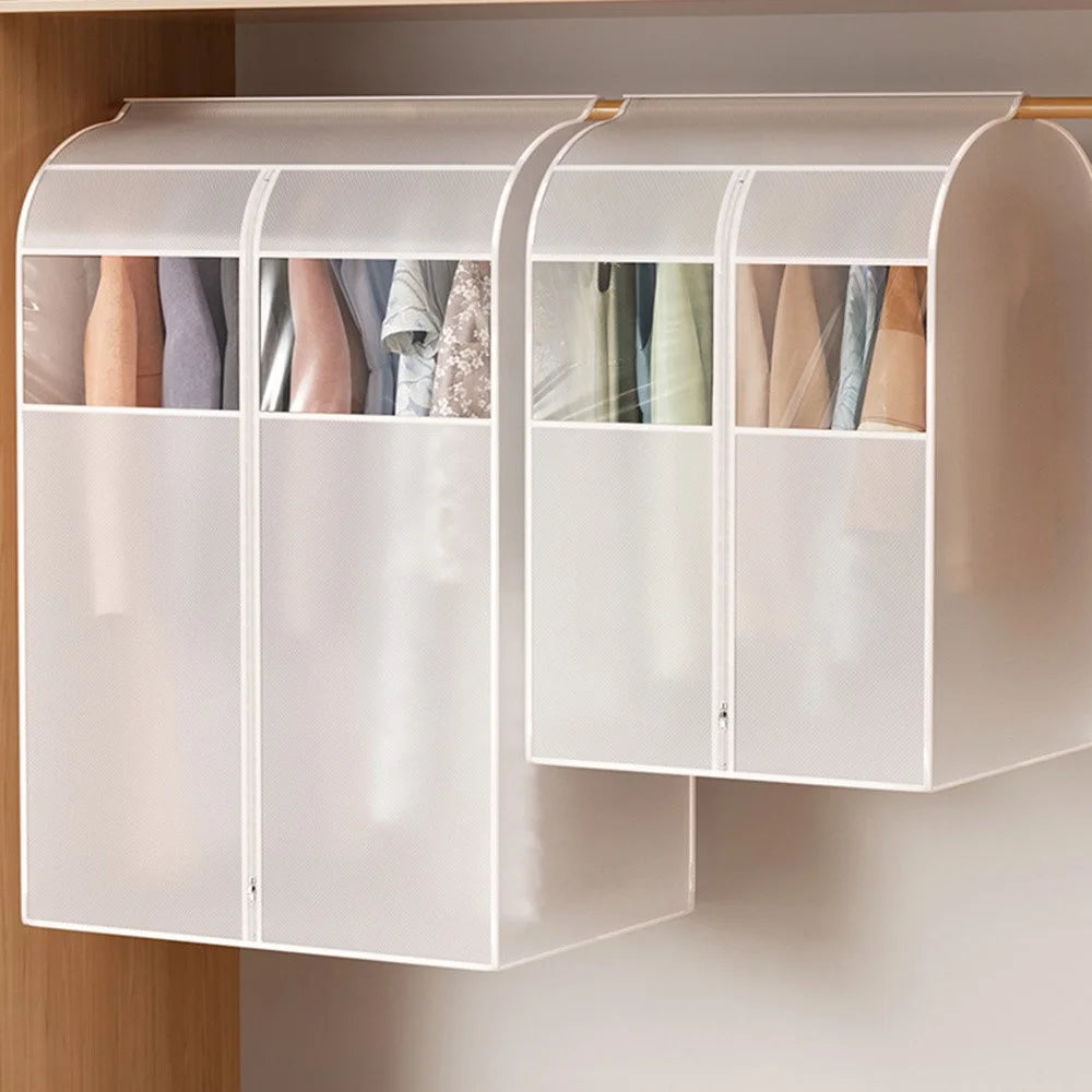 Clothes Garment Cover 80 x 60 x 90cm Hanging Dust Bag For Wardrobe Storage Clear Window - 3