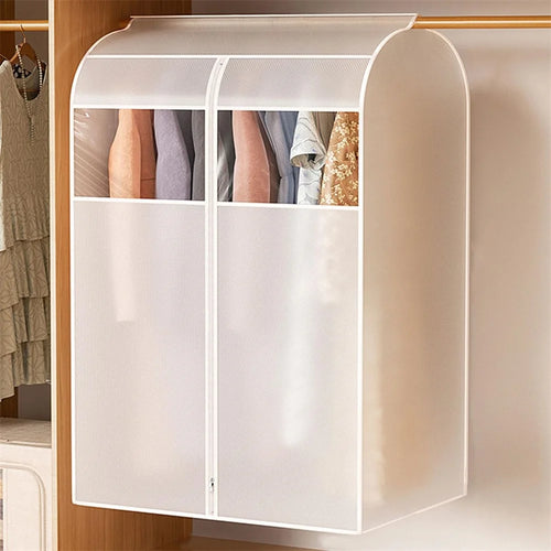 Clothes Garment Cover 80 x 60 x 120cm Hanging Dust Bag For Wardrobe Storage Clear Window - 1