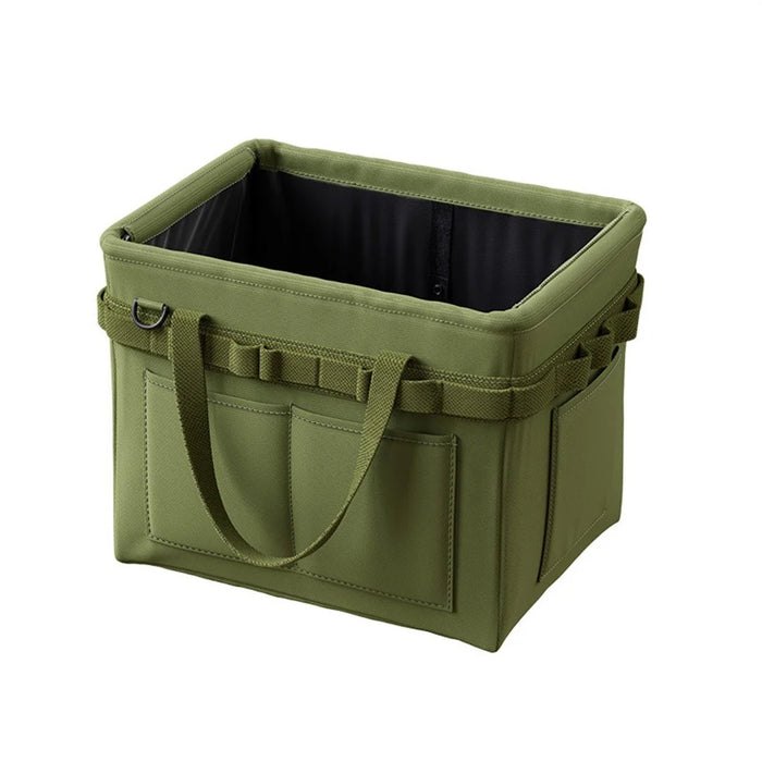 Multi-Function Foldable Storage Bag Oxford Fabric Tool Organizer with Side Pockets Reinforced Steel Frame - 1