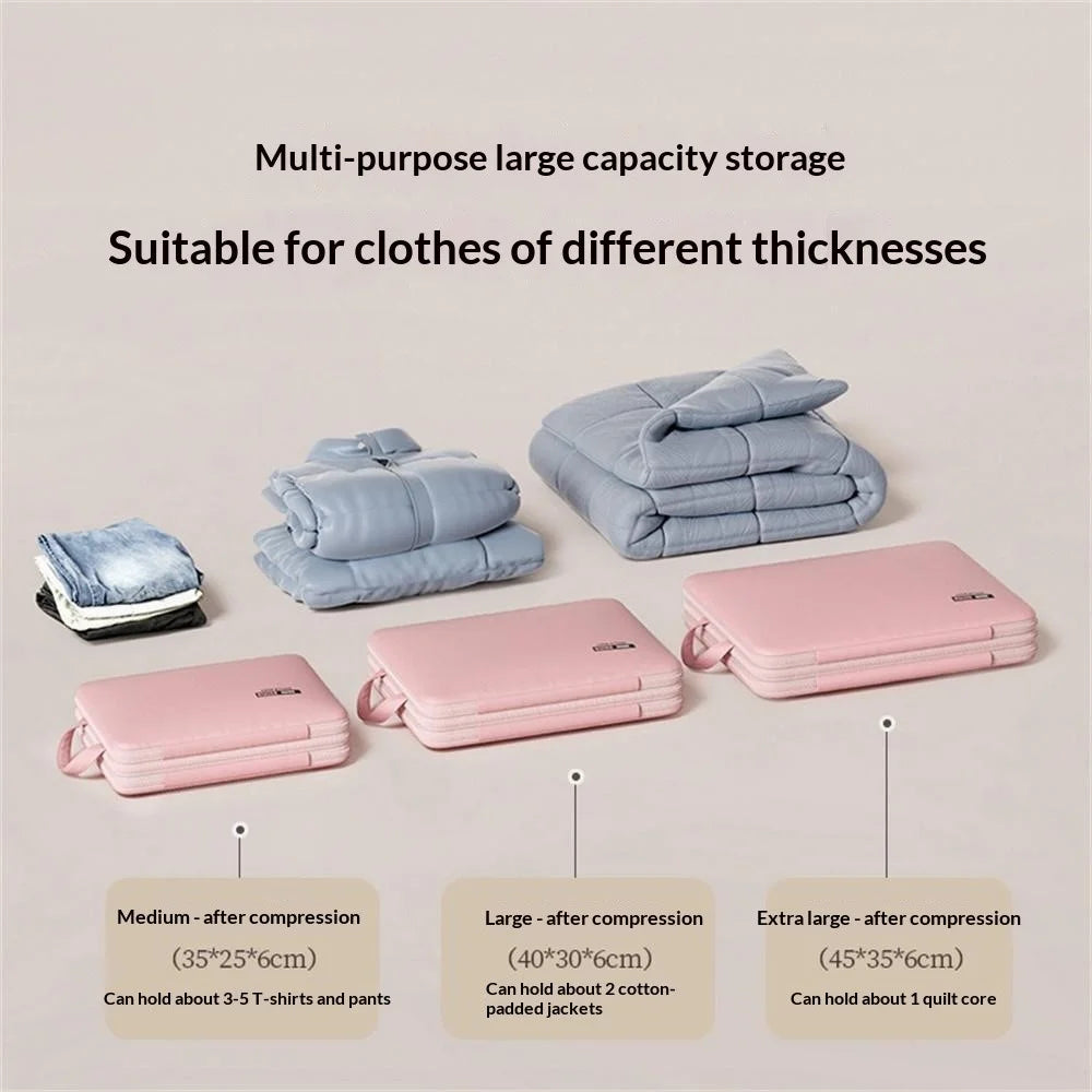 35 x 25 x 21cm Potable Storage Bag Double Layer Expandable Underwear Clothing Organizer for Travel - Pink - 7