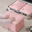 45 x 35 x 25cm Potable Storage Bag Double Layer Expandable Underwear Clothing Organizer for Travel - Pink - 4