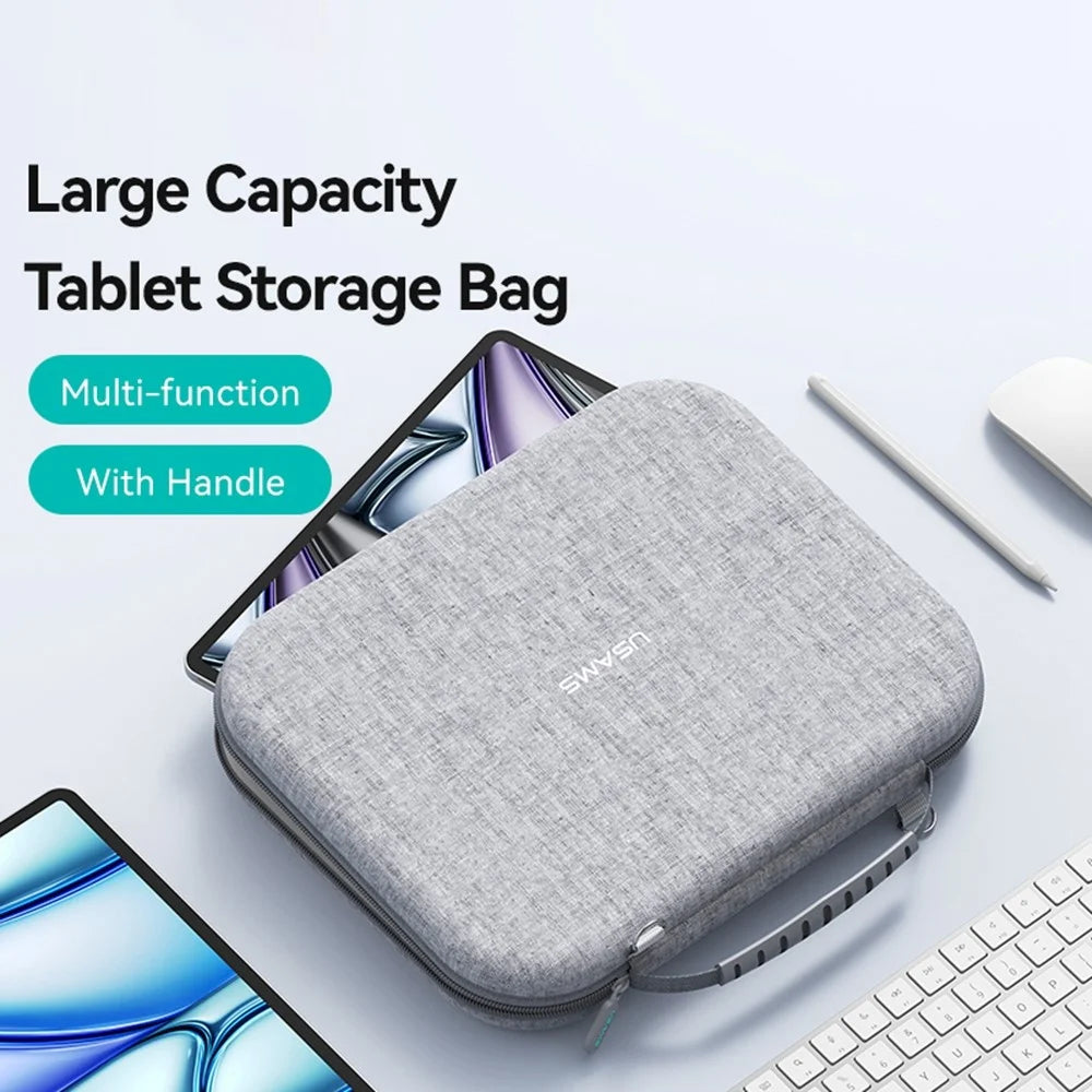 USAMS Jane08 Carrying Case for 14.6 Inch Laptops, Tablets Storage Bags EVA Hard Shell Sleeve with Plush Cushion / Shoulder Strap - 4