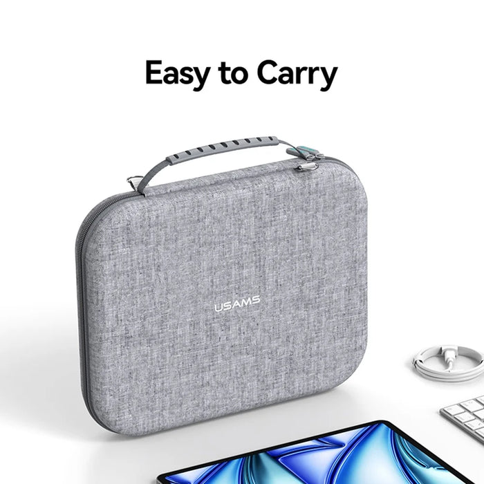 USAMS Jane07 Carrying Case for 12.6 Inch Laptops, Tablets Storage Bags EVA Hard Shell Sleeve with Plush Cushion / Shoulder Strap - 6