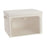 Size M Cotton Linen Storage Box with Lid Foldable Clothes Organizer, 45 x 35 x 26cm - Light Yellow - 1
