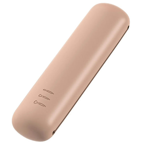 Magnetic Silicone Makeup Brush Holder Travel Organizer Portable Cosmetic Storage Case - Khaki - 1