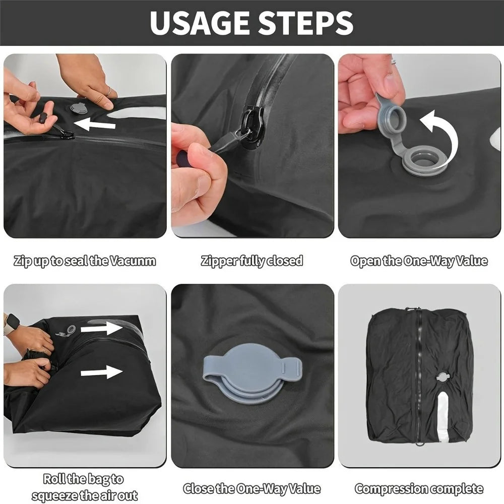 29L Vacuum Storage Bags for Travel  /  Home TPU Airtight Waterproof Clothes Organizer Space Saver Compression Bags - with Window - 3