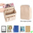 28 x 13.5 x 35.5cm Size L Multi Compartment Felt Backpack Organizer Insert Vertical Bag Organizer - Beige - 4