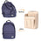28 x 13.5 x 35.5cm Size L Multi Compartment Felt Backpack Organizer Insert Vertical Bag Organizer - Beige - 6