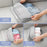 4 PCS Nylon Packing Cubes Travel Compression Organizer Bags Large Capacity Luggage Storage Set - Light Grey - 5