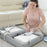 4 PCS Set Travel Packing Cubes Nylon Compression Organizer Luggage Storage Bags with Handle - White - 2