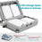 4 PCS Set Travel Packing Cubes Nylon Compression Organizer Luggage Storage Bags with Handle - White - 4