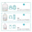 4 PCS Set Travel Packing Cubes Nylon Compression Organizer Luggage Storage Bags with Handle - White - 6