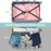6 PCS Set Travel Packing Cubes Compression Organizer Waterproof Nylon Storage Bags with Handle - Pink - 2