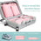 6 PCS Set Travel Packing Cubes Compression Organizer Waterproof Nylon Storage Bags with Handle - Pink - 3