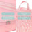 6 PCS Set Travel Packing Cubes Compression Organizer Waterproof Nylon Storage Bags with Handle - Pink - 4