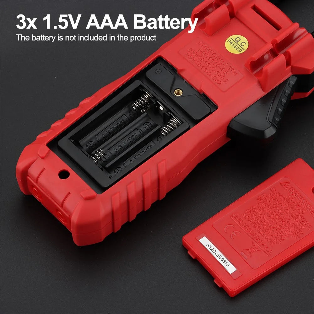 HABOTEST HT208D 1000A AC / DC Digital Clamp Meter True RMS Pliers Multimeter (without Battery) - Black / Red - 3