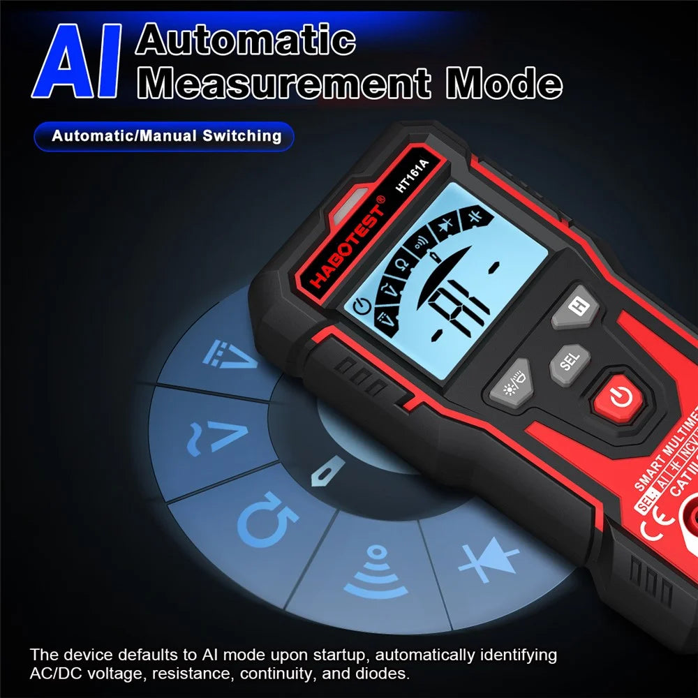 HABOTEST HT161A Smart Digital Multimeter NCV Live Wire Detection - 7