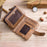 BULLCAPTAIN 01 Vertical Top Layer Cowhide Men Wallet Detachable Zipper Pocket Design Coins Cards Cash Holder Bag - Brown - 3