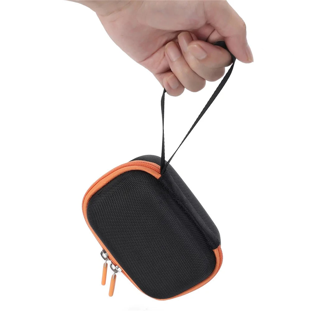 For JBL Go 5 Portable EVA Case Bluetooth-compatible Speaker Hard Shell Storage Bag Travel Carrying Pouch - Black / Orange - 4