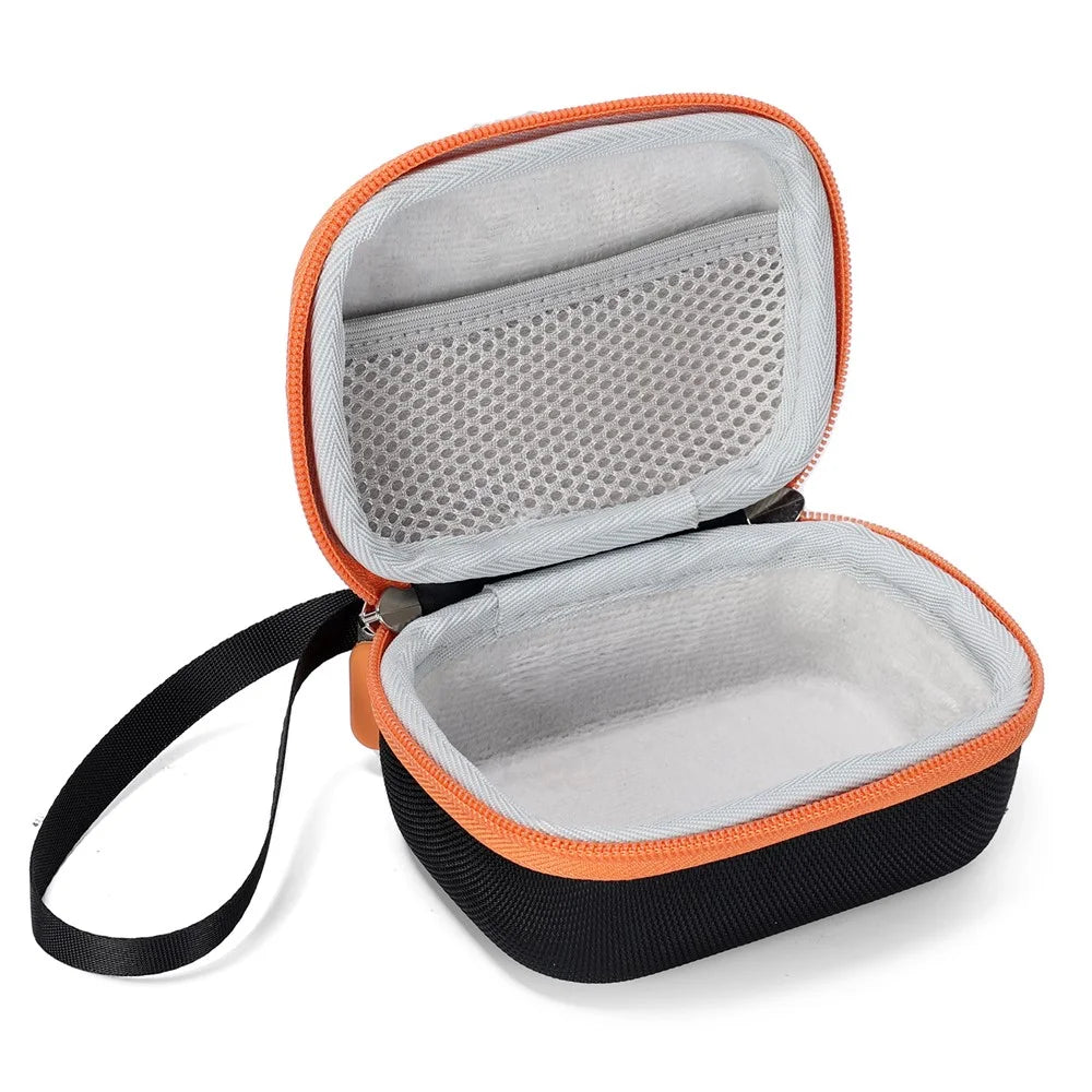 For JBL Go 5 Portable EVA Case Bluetooth-compatible Speaker Hard Shell Storage Bag Travel Carrying Pouch - Black / Orange - 6