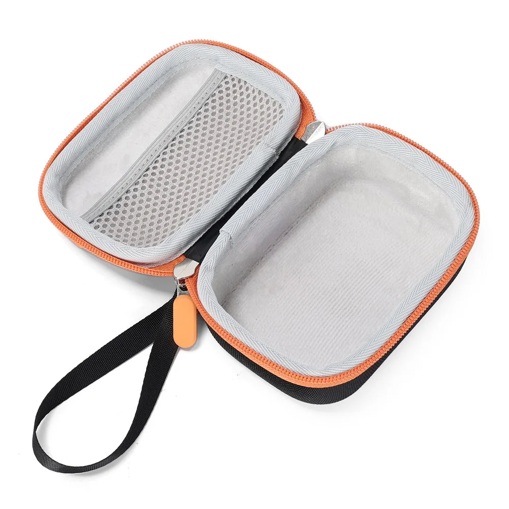 For JBL Go 5 Portable EVA Case Bluetooth-compatible Speaker Hard Shell Storage Bag Travel Carrying Pouch - Black / Orange - 7