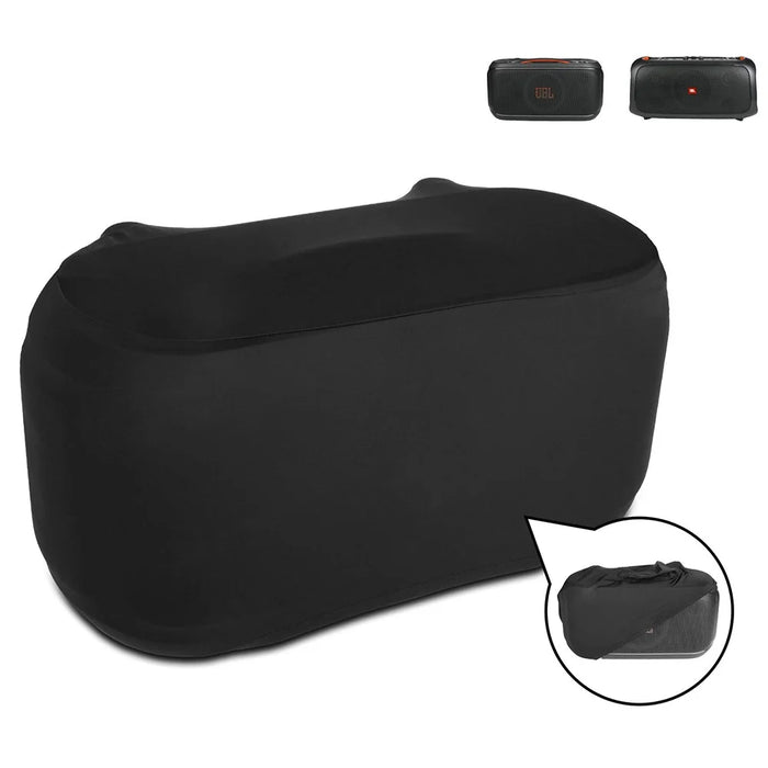 For JBL PartyBox On-The-Go 2 / on-The-Go Dustproof Cover Lycra Fabric Protective Speaker Cover - Black - 3