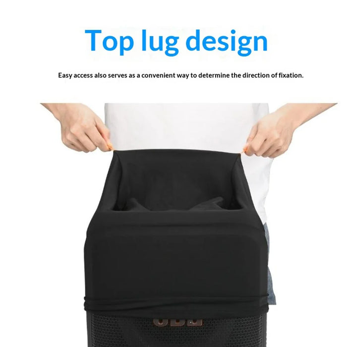 For JBL PartyBox Encore 2 Dust Cover Portable Speaker Lycra Fabric Protective Cover - Black - 5