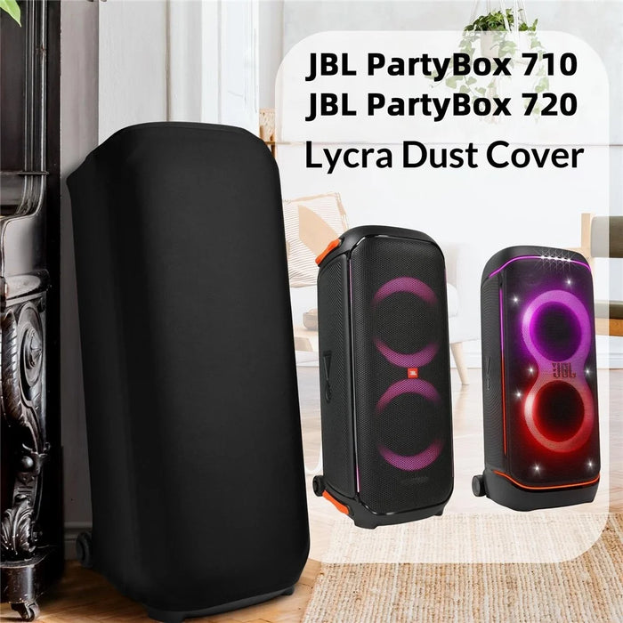 For JBL PartyBox 720 / 710 Lycra Dust Cover Outdoor Speaker High Elastic Protective Cover - Black - 2