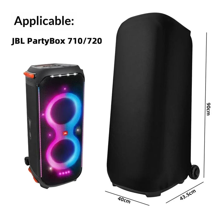 For JBL PartyBox 720 / 710 Lycra Dust Cover Outdoor Speaker High Elastic Protective Cover - Black - 6