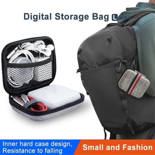 IMAK Digital Storage Bag Power Bank Data Cable Charger Electronics Accessories Portable Pouch, Size: L - 2