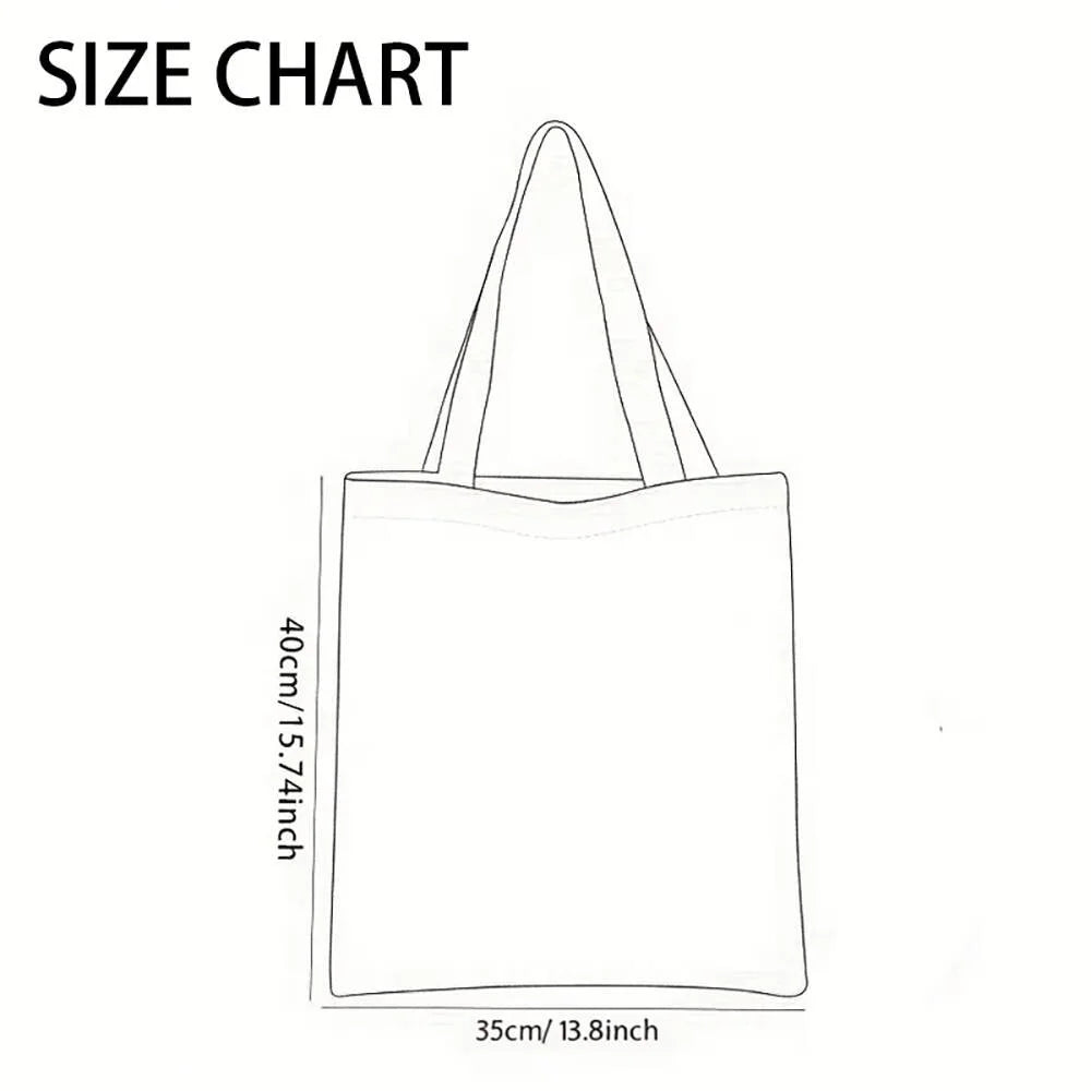 35x40cm Canvas Tote Bag Wine Letter Disappear Print Reusable Shoulder Bag for Shopping Travel - 5
