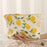 Summer Lemon Print Corduroy Makeup Bag Zipper Cosmetic Pouch Storage Organizer - 2