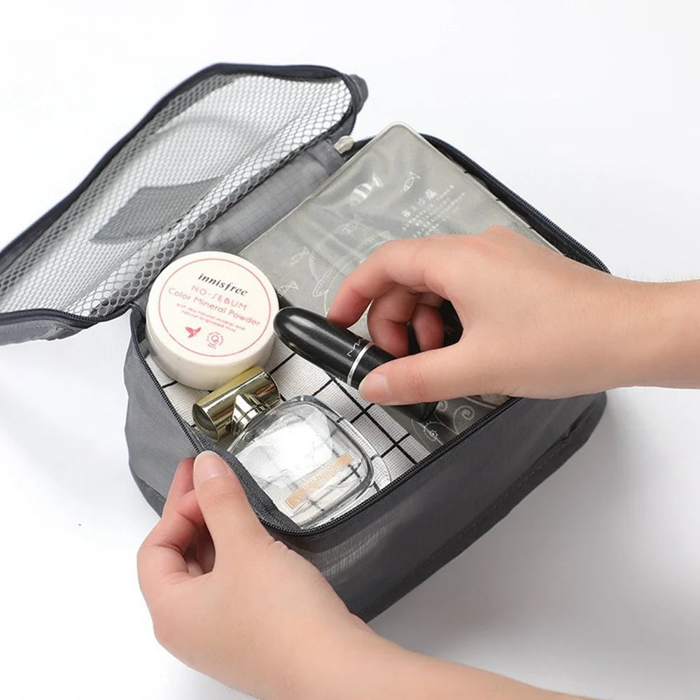 6Pcs / Set Travel Storage Bags Set Oxford Cloth Packing Cubes Mesh Bags for Luggage Organization - Wine Red - 5