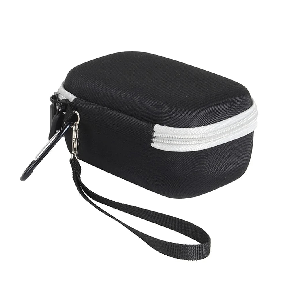 For JBL Go 4 Carrying Case Set Hard EVA Shell Storage Bag with Silicone Sleeve and Carabiner - Grey Interior / Red - 3