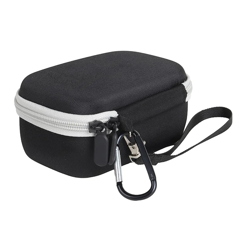 For JBL Go 4 Carrying Case Set Hard EVA Shell Storage Bag with Silicone Sleeve and Carabiner - Grey Interior / Red - 4