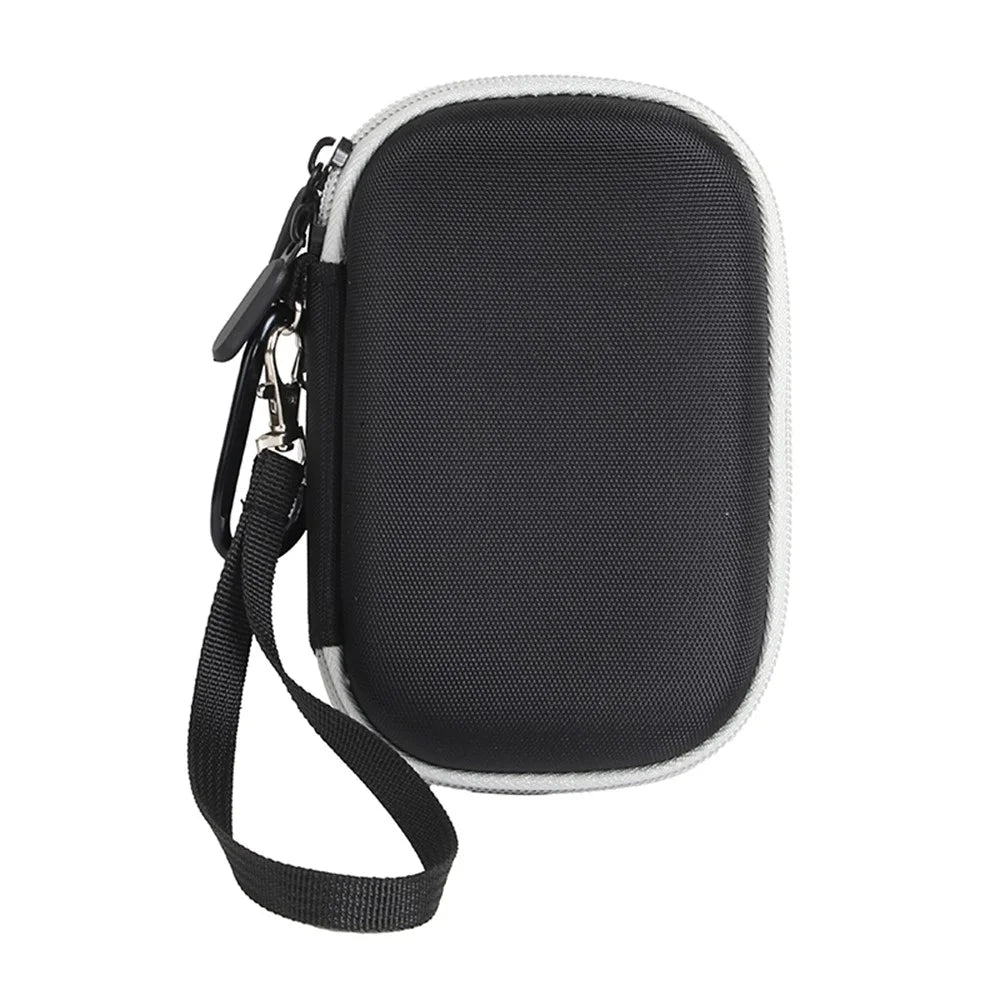 For JBL Go 4 Carrying Case Set Hard EVA Shell Storage Bag with Silicone Sleeve and Carabiner - Grey Interior / Red - 6
