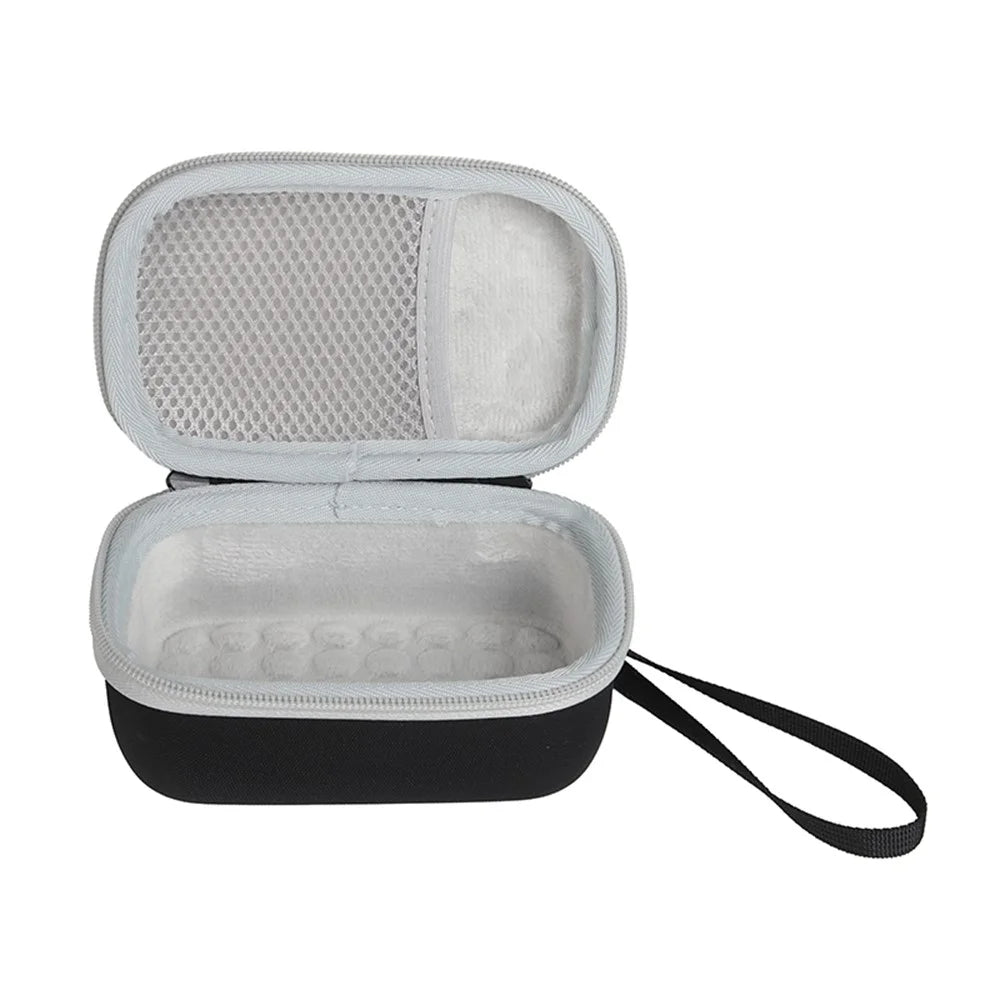 For JBL Go 4 Carrying Case Set Hard EVA Shell Storage Bag with Silicone Sleeve and Carabiner - Grey Interior / Red - 7