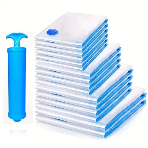 20Pcs Vacuum Storage Bags Set Triple-Seal PA+PE Compression Space Saver for Travel Home - 1