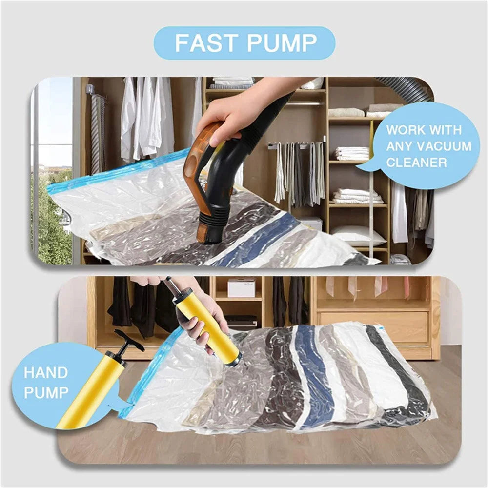 20Pcs Vacuum Storage Bags Set Triple-Seal PA+PE Compression Space Saver for Travel Home - 3
