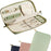 Leather Jewelry Organizer Travel Case Portable Storage Bag for Necklaces Rings Earrings - Green - 1
