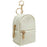 Mini PU Coin Purse Cute Small Backpack Keychain Storage Pouch for Keys Data Cable Lipstick - Beige - 1