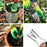 Garden Seed Planter with Handle Transplant Tool Seedling Dibber Hole Maker for Vegetables Planting - Blackish Green - 7