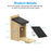 Solar Birdhouse with Camera , 4MP HD 130° PIR Motion Detection Night Vision Monitor for Bird Watching (without TF Card) - Wood Color - 7