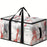 23.5 Gallon Large Capacity Clear Storage Bag Waterproof Clothes Organizer with Zipper for Moving Bedding - 1