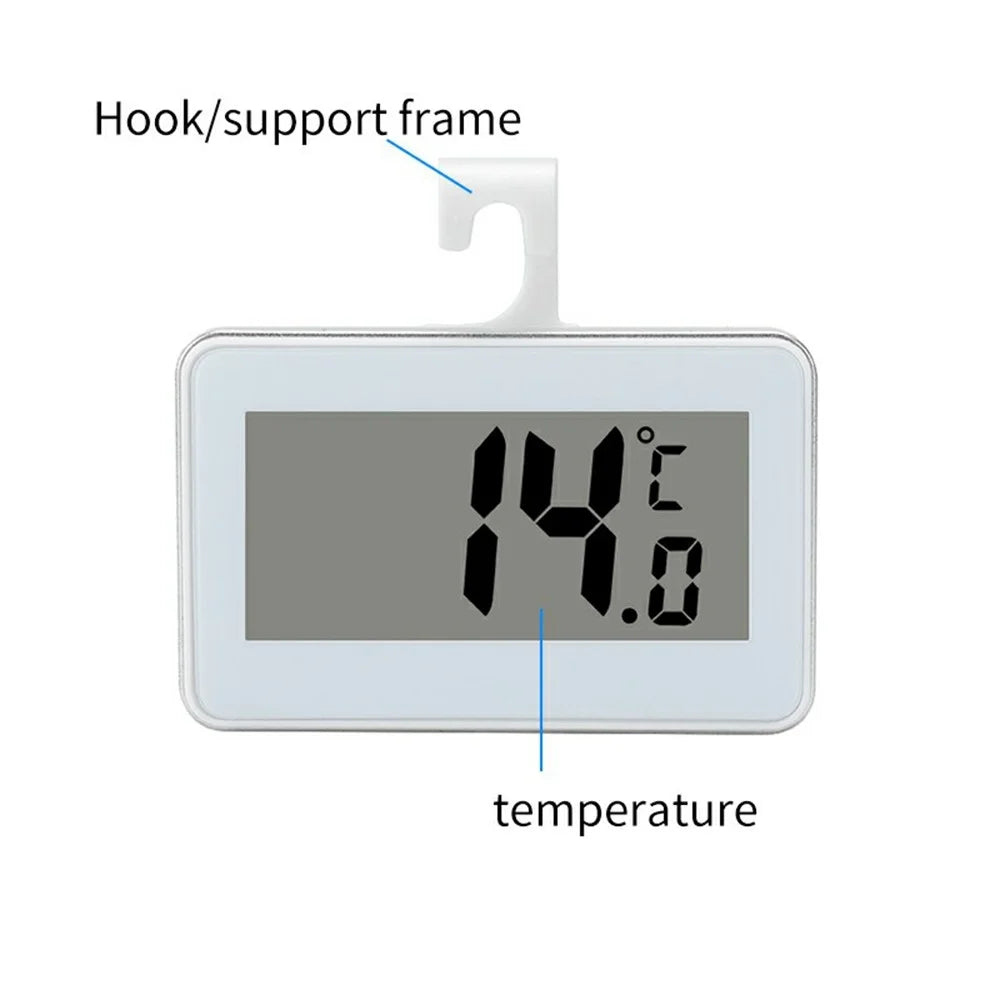 Digital Refrigerator Freezer Thermometer LCD Display Hook Magnet Temperature Tester for Kitchen Home - 2