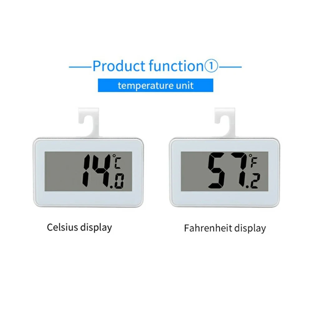 Digital Refrigerator Freezer Thermometer LCD Display Hook Magnet Temperature Tester for Kitchen Home - 5