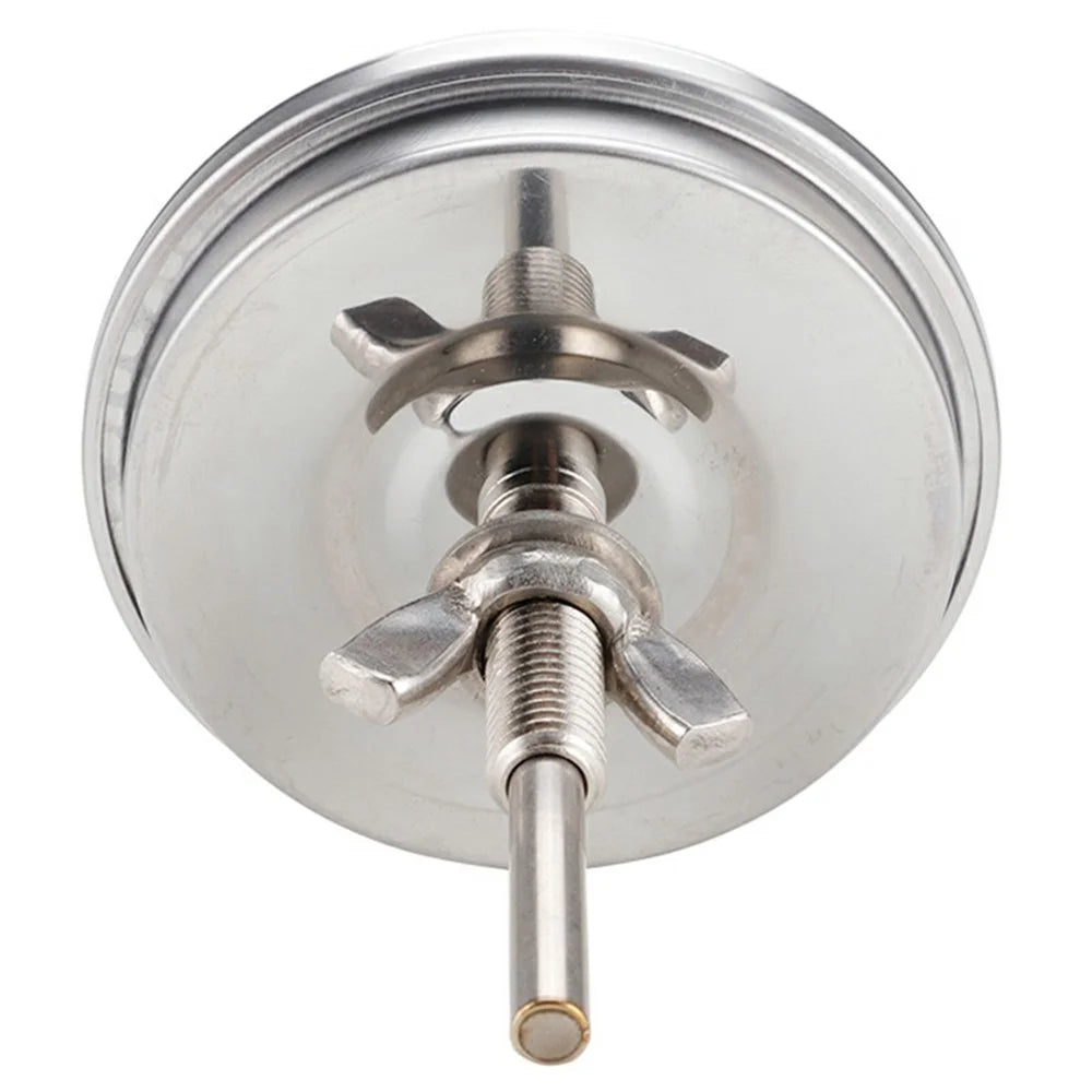 TS-BX65 Bimetallic Thermometer 100-550 Degree Fahrenheit Axial Mount BBQ Grill Oven Temperature Gauge - 2
