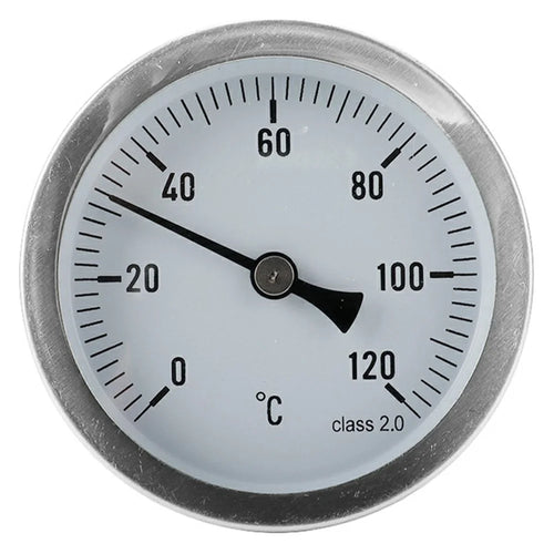 TS-W51 Axial Mount 0-120 Degree Celsius Stainless Steel Bimetallic Thermometer for Industrial Oven Boiler - 1